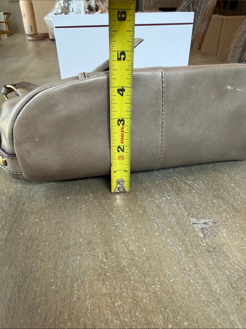 Hobo Women's Leather Crossbody Shoulder Bag - Taupe - Picture 8 of 8